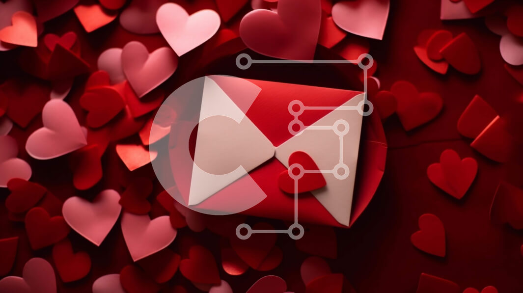 Intra Συλλεκτικό Ξύλινο Παζλ Plywood  4mm - Φάκελος ημέρας του Αγίου Βαλεντίνου με φόντο καρδιές Σε Ξύλινο Κουτί - Διαστάσεις: 10x10 cm – 25 κομμάτια