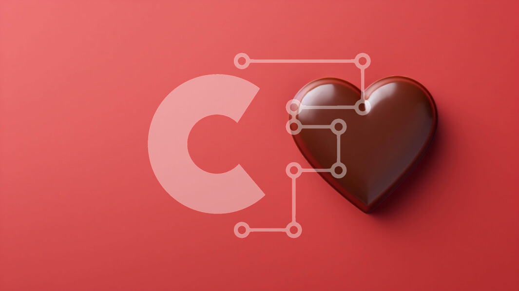 Intra Συλλεκτικό Ξύλινο Παζλ Plywood  4mm - Καρδιά σοκολάτας σε πορτοκαλί φόντο Σε Ξύλινο Κουτί - Διαστάσεις Puzzle: 10x10 cm – 25 κομμάτια