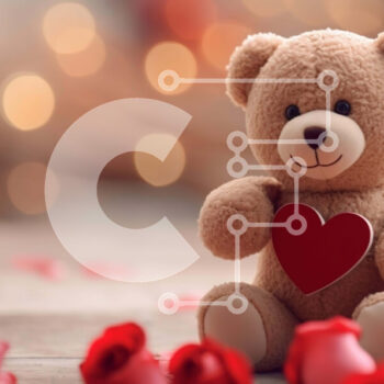 Intra Συλλεκτικό Ξύλινο Παζλ Plywood  4mm - Ρομαντικό καφέ αρκουδάκι με κόκκινα τριαντάφυλλα Σε Ξύλινο Κουτί - Διαστάσεις Puzzle: 10x10 cm – 25 κομμάτια - Image 1