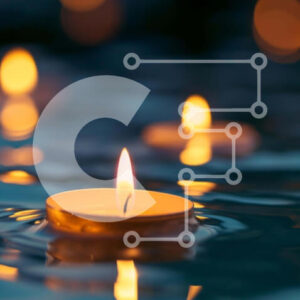 Intra Συλλεκτικό Ξύλινο Παζλ Plywood  4mm - Ομάδα αναμμένων κεριών που επιπλέουν στο νερό για διαλογισμό ή προσευχή Σε Ξύλινο Κουτί - Διαστάσεις Puzzle: 10x10 cm – 25 κομμάτια