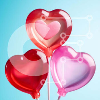 Intra Συλλεκτικό Ξύλινο Παζλ Plywood  4mm - Γλειφιτζούρια σε σχήμα καρδιάς σε μπλε φόντο Σε Ξύλινο Κουτί - Διαστάσεις Puzzle: 10x10 cm – 25 κομμάτια - Image 1