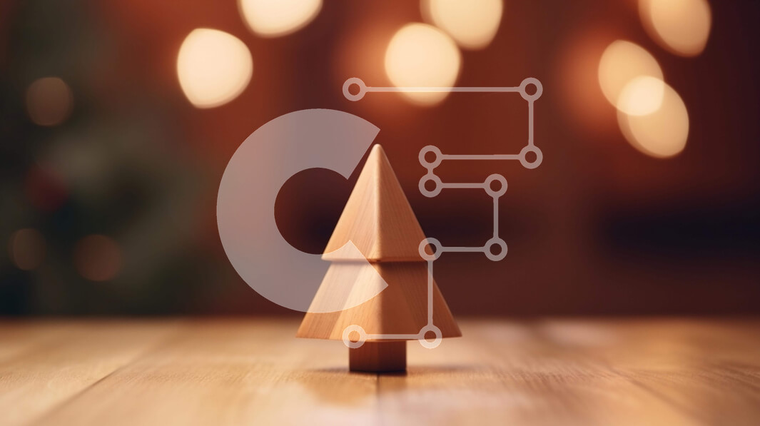 Intra Συλλεκτικό Ξύλινο Παζλ Plywood  4mm - Μικρό ξύλινο χριστουγεννιάτικο δέντρο σε ένα ημιτελές ξύλινο τραπέζι Σε Ξύλινο Κουτί - Διαστάσεις: 10x10 cm – 25 κομμάτια