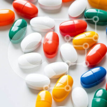 Intra Συλλεκτικό Ξύλινο Παζλ Plywood  4mm - Πολύχρωμες κάψουλες και ταμπλέτες σε λευκή επιφάνεια Σε Ξύλινο Κουτί - Διαστάσεις Puzzle: 10x10 cm – 25 κομμάτια - Image 1