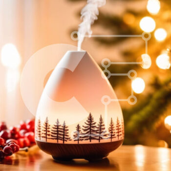 Intra Συλλεκτικό Ξύλινο Παζλ Plywood  4mm - Άνετος διαχύτης αιθέριων ελαίων με Χριστουγεννιάτικες δονήσεις Σε Ξύλινο Κουτί - Διαστάσεις: 10x10 cm – 25 κομμάτια - Image 1