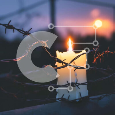 Intra Συλλεκτικό Ξύλινο Παζλ Plywood  4mm - Κερί σε συρματόπλεγμα στο ηλιοβασίλεμα Σε Ξύλινο Κουτί - Διαστάσεις: 10x10 cm – 25 κομμάτια - Image 1