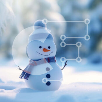 Intra Συλλεκτικό Ξύλινο Παζλ Plywood  4mm - Στολίδι Χιονάνθρωπος - Χειμερινή διακόσμηση Σε Ξύλινο Κουτί - Διαστάσεις Puzzle: 10x10 cm – 25 κομμάτια - Image 1