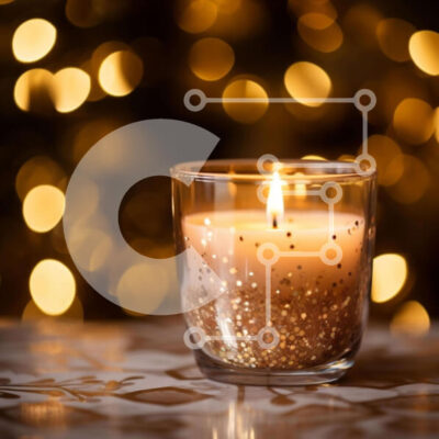 Intra Συλλεκτικό Ξύλινο Παζλ Plywood  4mm - Χρυσό κερί Glitter σε διακοσμητικό τραπέζι Σε Ξύλινο Κουτί - Διαστάσεις Puzzle: 10x10 cm – 25 κομμάτια - Image 1