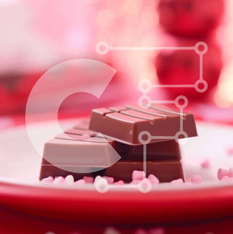 Intra Συλλεκτικό Ξύλινο Παζλ Plywood 4mm - Σοκολάτα και διακοσμητικά για την ημέρα του Αγίου Βαλεντίνου Σε Ξύλινο Κουτί - Διαστάσεις: 10x10 cm – 25 κομμάτια - Image 1