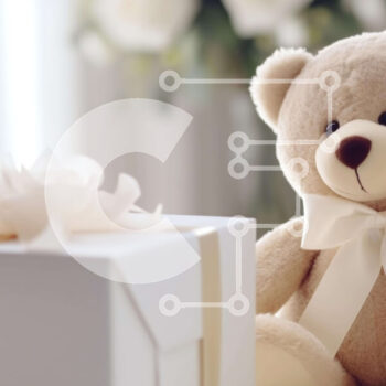 Intra Συλλεκτικό Ξύλινο Παζλ Plywood  4mm - Αρκουδάκι και κουτί δώρου με λουλούδια Σε Ξύλινο Κουτί - Διαστάσεις: 10x10 cm – 25 κομμάτια - Image 1