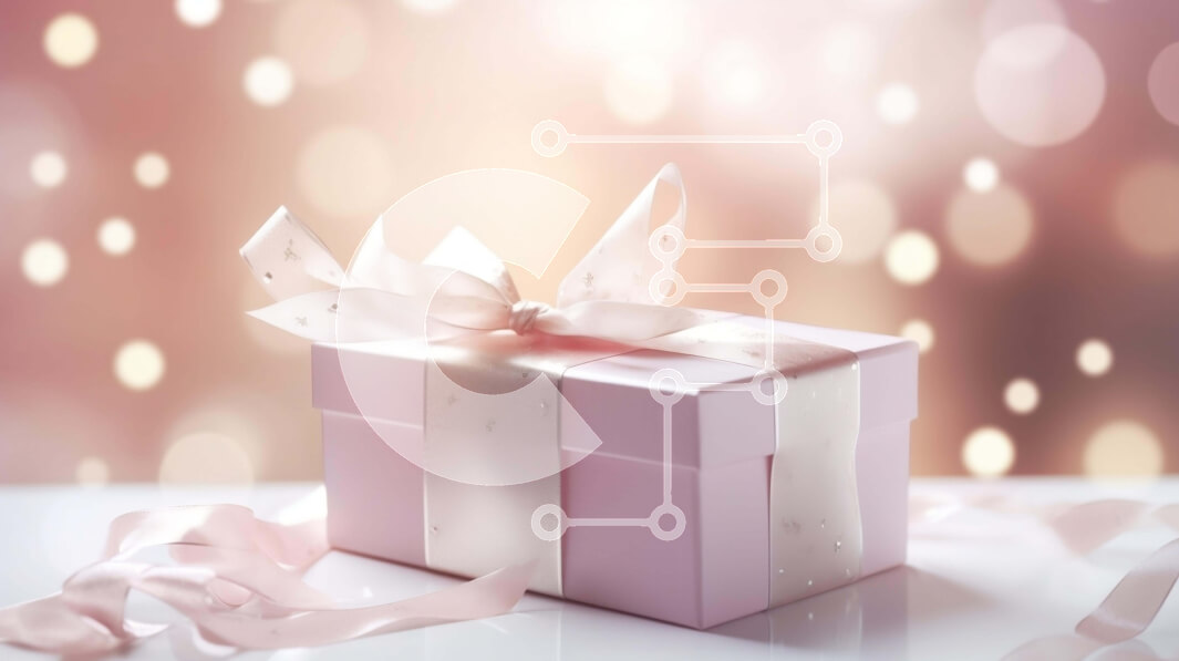 Intra Συλλεκτικό Ξύλινο Παζλ Plywood  4mm - Εορταστικό τυλιγμένο ροζ κουτί δώρου Σε Ξύλινο Κουτί - Διαστάσεις: 10x10 cm – 25 κομμάτια