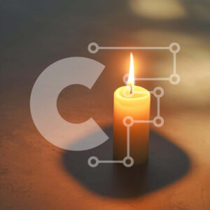 Intra Συλλεκτικό Ξύλινο Παζλ Plywood  4mm - Μονό αναμμένο κερί σε άδειο τραπέζι Σε Ξύλινο Κουτί - Διαστάσεις Puzzle: 10x10 cm – 25 κομμάτια