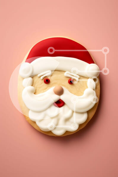 Intra Συλλεκτικό Ξύλινο Παζλ Plywood  4mm - Μπισκότο προσώπου Άγιου Βασίλη για τις γιορτές Σε Ξύλινο Κουτί - Διαστάσεις: 10x10 cm – 25 κομμάτια