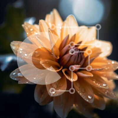 Intra Συλλεκτικό Ξύλινο Παζλ Plywood  4mm - Εκπληκτική κινηματογράφηση σε πρώτο πλάνο ενός κίτρινου λουλουδιού με σταγονίδια νερού στα πέταλα Σε Ξύλινο Κουτί - Διαστάσεις: 10x10 cm – 25 κομμάτια - Image 1