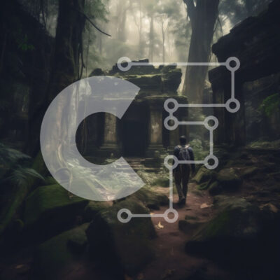 Intra Συλλεκτικό Ξύλινο Παζλ Plywood  4mm - Εξερευνώντας έναν ερειπωμένο ναό στη ζούγκλα Σε Ξύλινο Κουτί - Διαστάσεις Puzzle: 10x10 cm – 25 κομμάτια - Image 1