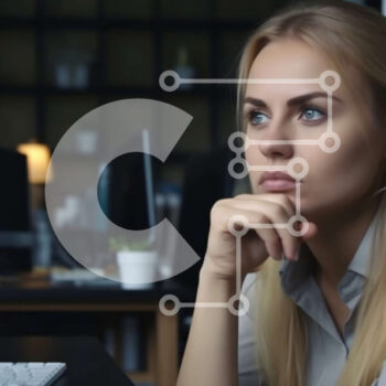 Intra Συλλεκτικό Ξύλινο Παζλ Plywood  4mm - Νεαρή γυναίκα που φαίνεται βαριεστημένη και κουρασμένη ενώ εργάζεται στον υπολογιστή Σε Ξύλινο Κουτί - Διαστάσεις Puzzle: 10x10 cm – 25 κομμάτια - Image 1