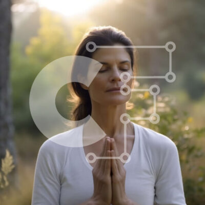 Intra Συλλεκτικό Ξύλινο Παζλ Plywood 4mm - Γαλήνια εικόνα γυναίκας στα λευκά που στέκεται σε ένα ξέφωτο δάσους Σε Ξύλινο Κουτί - Διαστάσεις: 10x10 cm – 25 κομμάτια - Image 1