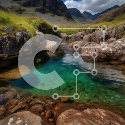 Intra Συλλεκτικό Ξύλινο Παζλ Plywood 4mm - Όμορφη εικόνα μιας γαλήνιας ορεινής λίμνης στα Highlands της Σκωτίας Σε Ξύλινο Κουτί - Διαστάσεις: 10x10 cm – 25 κομμάτια - Image 1