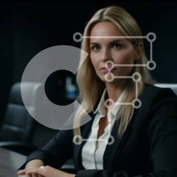 Intra Συλλεκτικό Ξύλινο Παζλ Plywood  4mm - Σοβαρή επαγγελματική συνάντηση με γυναίκα που κοιτάζει την κάμερα Σε Ξύλινο Κουτί - Διαστάσεις Puzzle: 10x10 cm – 25 κομμάτια - Image 1