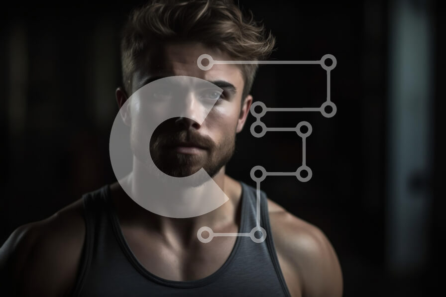 Intra Συλλεκτικό Ξύλινο Παζλ Plywood  4mm - Έντονο πορτρέτο ενός άνδρα σε ένα σκοτεινό δωμάτιο Σε Ξύλινο Κουτί - Διαστάσεις Puzzle: 10x10 cm – 25 κομμάτια