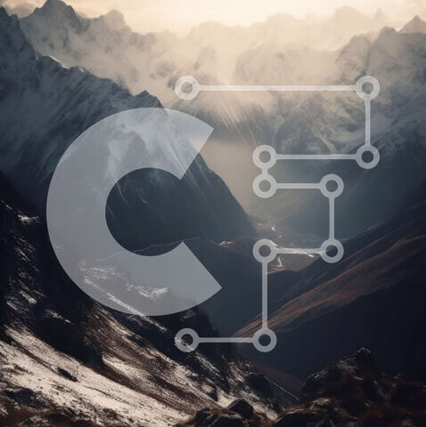 Intra Συλλεκτικό Ξύλινο Παζλ Plywood  4mm - Εκπληκτική θέα των χιονισμένων βουνών και του ποταμού στην κοιλάδα Σε Ξύλινο Κουτί - Διαστάσεις: 10x10 cm – 25 κομμάτια - Image 1