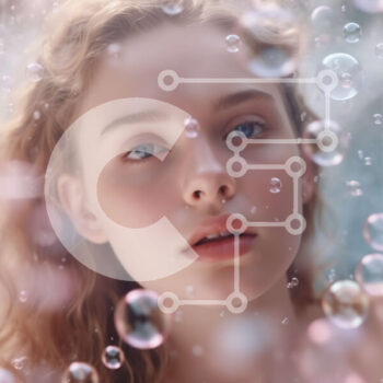 Intra Συλλεκτικό Ξύλινο Παζλ Plywood  4mm - Όμορφη νεαρή γυναίκα με τις φυσαλίδες μπροστά από το παράθυρο Σε Ξύλινο Κουτί - Διαστάσεις Puzzle: 10x10 cm – 25 κομμάτια - Image 1