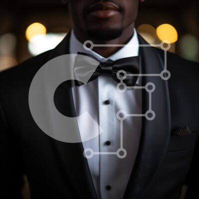 Intra Συλλεκτικό Ξύλινο Παζλ Plywood  4mm - Κομψός Μαύρος με κοστούμι και παπιγιόν Σε Ξύλινο Κουτί - Διαστάσεις Puzzle: 10x10 cm – 25 κομμάτια - Image 1