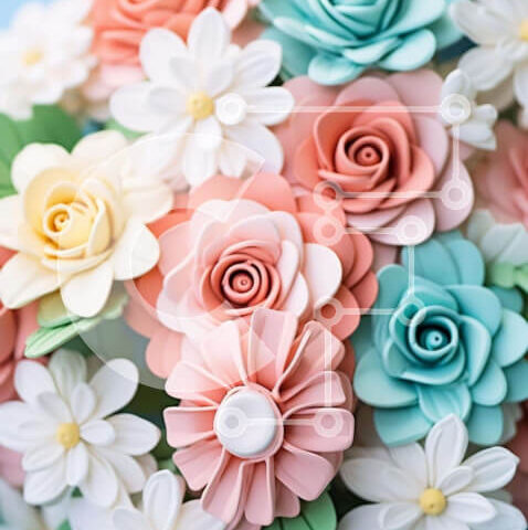 Intra Συλλεκτικό Ξύλινο Παζλ Plywood 4mm - Χειροποίητο Παστέλ Ανθοδέσμη με Μαργαρίτες Σε Ξύλινο Κουτί - Διαστάσεις Puzzle: 10x10 cm – 25 κομμάτια - Image 1