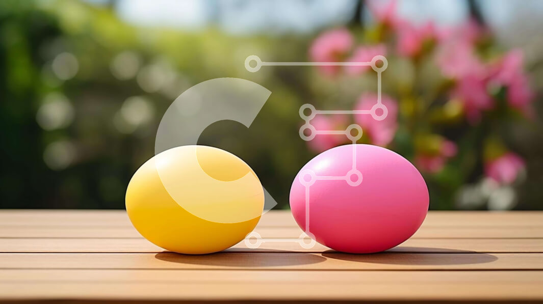 Intra Συλλεκτικό Ξύλινο Παζλ Plywood  4mm - Πολύχρωμα Πασχαλινά αυγά σε ξύλινο τραπέζι Σε Ξύλινο Κουτί - Διαστάσεις: 10x10 cm – 25 κομμάτια