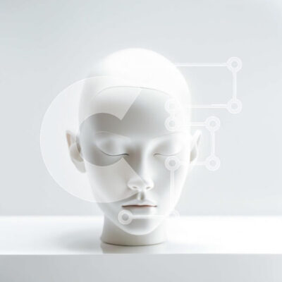 Intra Συλλεκτικό Ξύλινο Παζλ Plywood  4mm - Λευκό κεφάλι μανεκέν στο ράφι Σε Ξύλινο Κουτί - Διαστάσεις: 10x10 cm – 25 κομμάτια - Image 1