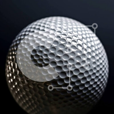 Intra Συλλεκτικό Ξύλινο Παζλ Plywood  4mm - Εικόνα υψηλής ποιότητας μιας λευκής μπάλας του γκολφ σε μαύρο φόντο Σε Ξύλινο Κουτί - Διαστάσεις Puzzle: 10x10 cm – 25 κομμάτια - Image 1