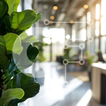 Intra Συλλεκτικό Ξύλινο Παζλ Plywood  4mm - Μοντέρνος χώρος γραφείου με φυτό σε γλάστρα Σε Ξύλινο Κουτί - Διαστάσεις Puzzle: 10x10 cm – 25 κομμάτια - Image 1