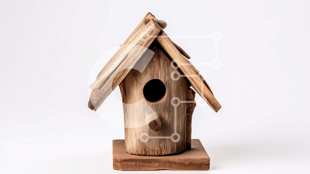 Intra Συλλεκτικό Ξύλινο Παζλ Plywood  4mm - Αξιολάτρευτο Ξύλινο Πουλιόσπιτο με Πέρκα για τους Φτερωτούς φίλους σας Σε Ξύλινο Κουτί - Διαστάσεις: 10x10 cm – 25 κομμάτια