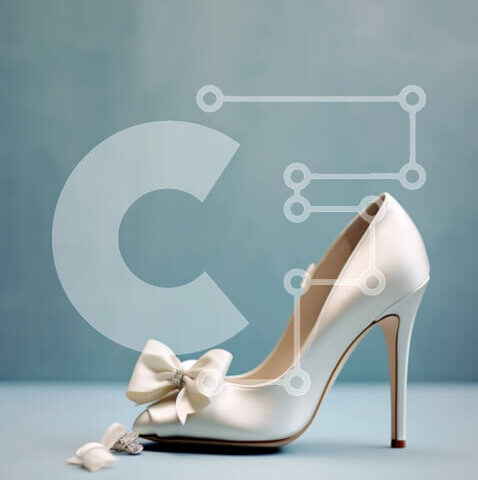 Intra Συλλεκτικό Ξύλινο Παζλ Plywood  4mm - Κομψό λευκό ψηλοτάκουνο παπούτσι με φιόγκο μπροστά Σε Ξύλινο Κουτί - Διαστάσεις Puzzle: 10x10 cm – 25 κομμάτια - Image 1