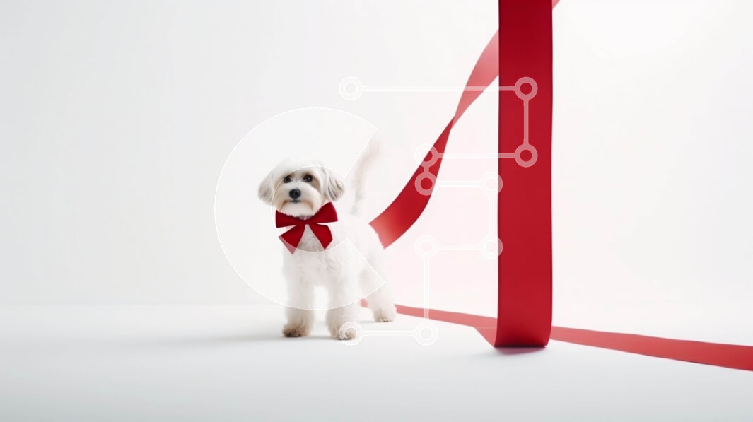 Intra Συλλεκτικό Ξύλινο Παζλ Plywood  4mm - Περίεργος σκύλος που περιμένει ένα δώρο Σε Ξύλινο Κουτί - Διαστάσεις: 10x10 cm – 25 κομμάτια