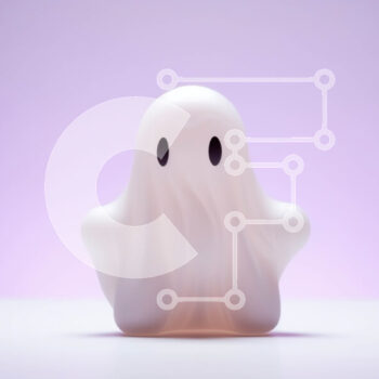 Intra Συλλεκτικό Ξύλινο Παζλ Plywood  4mm - Άσπρο ειδώλιο φάντασμα σε μωβ φόντο Σε Ξύλινο Κουτί - Διαστάσεις Puzzle: 10x10 cm – 25 κομμάτια - Image 1