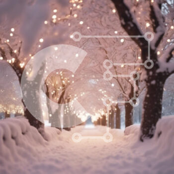 Intra Συλλεκτικό Ξύλινο Παζλ Plywood  4mm - Χειμερινή Χώρα των Θαυμάτων - Χιονισμένο μονοπάτι με στολισμένα δέντρα Σε Ξύλινο Κουτί - Διαστάσεις Puzzle: 10x10 cm – 25 κομμάτια - Image 1