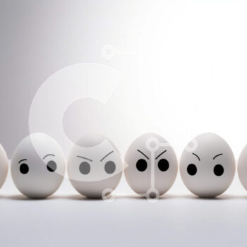 Intra Συλλεκτικό Ξύλινο Παζλ Plywood  4mm - Σειρά λευκών αυγών με διαφορετικές εκφράσεις Σε Ξύλινο Κουτί - Διαστάσεις Puzzle: 10x10 cm – 25 κομμάτια - Image 1