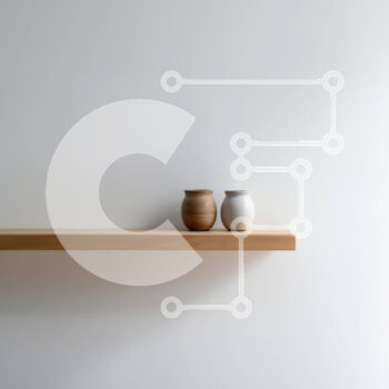 Intra Συλλεκτικό Ξύλινο Παζλ Plywood  4mm - Μινιμαλιστική διακόσμηση σπιτιού: Ξύλινο ράφι με λευκά βάζα Σε Ξύλινο Κουτί - Διαστάσεις Puzzle: 10x10 cm – 25 κομμάτια - Image 1