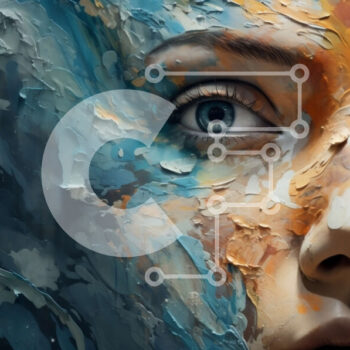 Intra Συλλεκτικό Ξύλινο Παζλ Plywood  4mm - Πολύχρωμη και δημιουργική γυναίκα με ζωγραφισμένο πρόσωπο Σε Ξύλινο Κουτί - Διαστάσεις Puzzle: 10x10 cm – 25 κομμάτια - Image 1