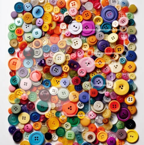 Intra Συλλεκτικό Ξύλινο Παζλ Plywood  4mm - Ζωντανό κολάζ κουμπιών για τα δημιουργικά σας έργα Σε Ξύλινο Κουτί - Διαστάσεις: 10x10 cm – 25 κομμάτια - Image 1