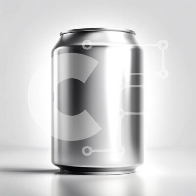 Intra Συλλεκτικό Ξύλινο Παζλ Plywood  4mm - Εκπληκτική εικόνα ενός ασημένιου κουτιού αναψυκτικού σε καθαρό λευκό φόντο Σε Ξύλινο Κουτί - Διαστάσεις: 10x10 cm – 25 κομμάτια - Image 1