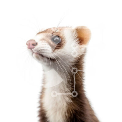 Intra Συλλεκτικό Ξύλινο Παζλ Plywood  4mm - Αξιολάτρευτο κοντινό πλάνο του προσώπου ενός κουνάβι Σε Ξύλινο Κουτί - Διαστάσεις: 10x10 cm – 25 κομμάτια - Image 1