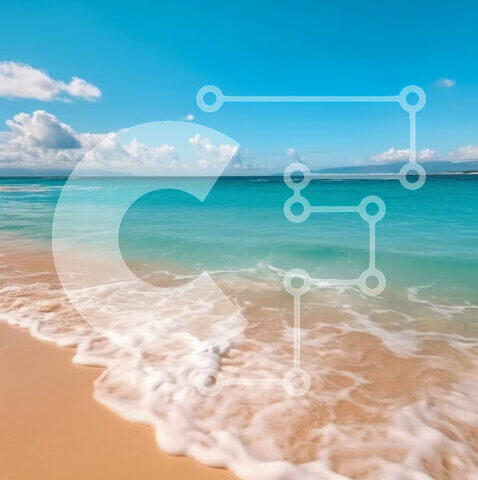 Intra Συλλεκτικό Ξύλινο Παζλ Plywood  4mm - Όμορφη εικόνα μιας τροπικής παραλίας με καταγάλανα νερά και λευκή άμμο Σε Ξύλινο Κουτί - Διαστάσεις Puzzle: 10x10 cm – 25 κομμάτια - Image 1