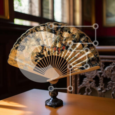 Intra Συλλεκτικό Ξύλινο Παζλ Plywood  4mm - Αντίκα ανεμιστήρα σε ξύλινο τραπέζι στο δωμάτιο Σε Ξύλινο Κουτί - Διαστάσεις Puzzle: 10x10 cm – 25 κομμάτια - Image 1