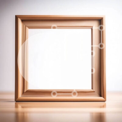 Intra Συλλεκτικό Ξύλινο Παζλ Plywood 4mm - Άδειο ξύλινο πλαίσιο εικόνας σε ξύλινη επιφάνεια Σε Ξύλινο Κουτί - Διαστάσεις: 10x10 cm – 25 κομμάτια - Image 1