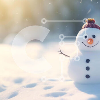 Intra Συλλεκτικό Ξύλινο Παζλ Plywood  4mm - Χαμογελαστός χιονάνθρωπος στο χιόνι Σε Ξύλινο Κουτί - Διαστάσεις Puzzle: 10x10 cm – 25 κομμάτια - Image 1