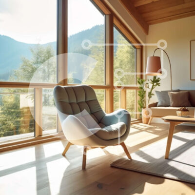 Intra Συλλεκτικό Ξύλινο Παζλ Plywood  4mm - Μοντέρνο σαλόνι με άνετο καναπέ και φυσικό φως Σε Ξύλινο Κουτί - Διαστάσεις Puzzle: 10x10 cm – 25 κομμάτια - Image 1