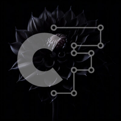 Intra Συλλεκτικό Ξύλινο Παζλ Plywood  4mm - Εκπληκτική εικόνα ενός μαύρου λουλουδιού με πέταλα που κατσαρώνουν Σε Ξύλινο Κουτί - Διαστάσεις: 10x10 cm – 25 κομμάτια - Image 1