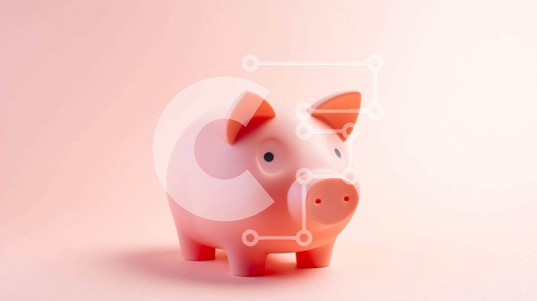 Intra Συλλεκτικό Ξύλινο Παζλ Plywood  4mm - Ροζ κουμπαράς σε υπόλευκο φόντο Σε Ξύλινο Κουτί - Διαστάσεις: 10x10 cm – 25 κομμάτια