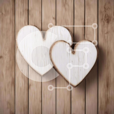 Intra Συλλεκτικό Ξύλινο Παζλ Plywood 4mm - Λευκές ξύλινες πλακέτες σε σχήμα καρδιάς για την ημέρα του Αγίου Βαλεντίνου και τους γάμους Σε Ξύλινο Κουτί - Διαστάσεις Puzzle: 10x10 cm – 25 κομμάτια - Image 1